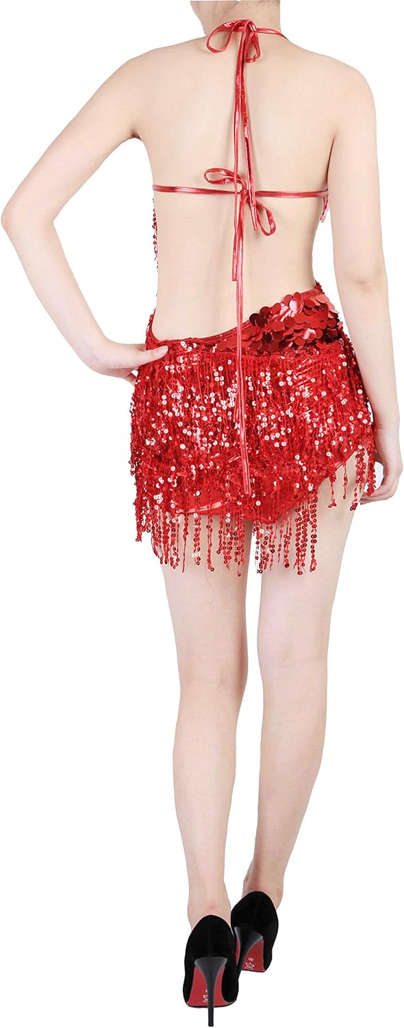Fairycece Sexy Latin Dance Dress with Sparkling Sequins: Clothing