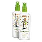 Babyganics Natural DEET-Free Insect Repellent, 6oz Spray Bottle (Pack of 2)