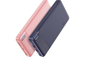 AsperX Power Bank 2 Pack, 10000mAh USB C Portable Charger Fast Charging for iPhone, Portable Battery Bank with 3 Output Exter