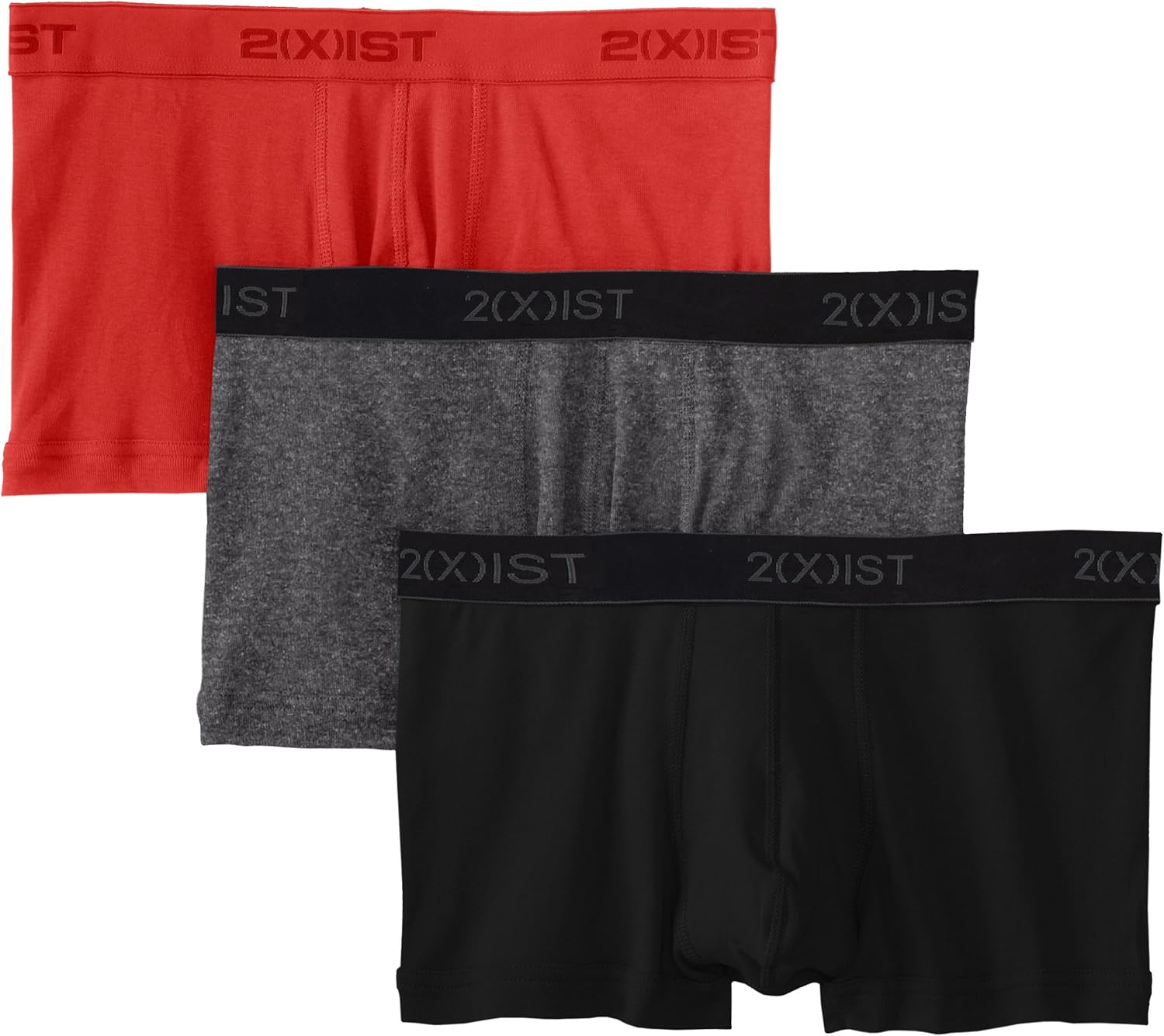 2(X)IST Men's Essential Cotton No Show Trunk 3-Pack: Clothing