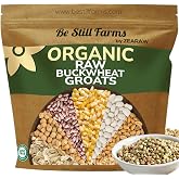 Organic Buckwheat Groats Bulk - Grechka Hulled Buckwheat Kasha Cereal | 4.8 lb Whole Raw Groats for Cereal and Salad | High in Protein | USA Grown | USDA Certified | Vegan | Non-GMO | Gluten Free