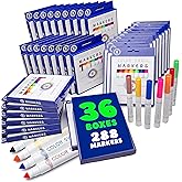 Color Swell Bulk Washable Markers (288 Total) – 36 Packs, 8 Colors per Pack – Ideal for Teachers, Kids, Party Favors, Classrooms, Donations, Students - Broad Line Bulk Markers
