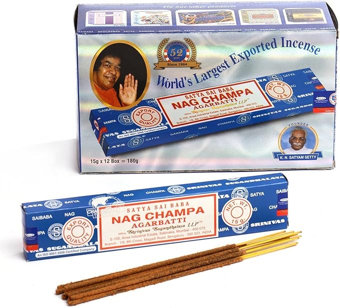 Incenso Nag Champa Massala Satya Sai Baba 1 Caixa por Satya