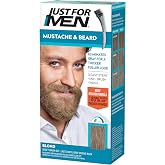 JUST FOR MEN Mustache &amp; Beard Dye, Keratin, Blond M-10/15 (1 Pack) | Mustache &amp; Beard color blond designed for facial hair to instantly eliminate gray. Enhanced with keratin &amp; biotin.