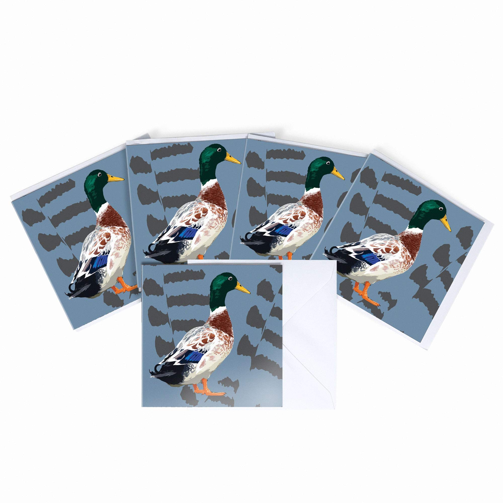 Leslie Gerry Duck Blank Greeting Card Pack of 5 Multipack