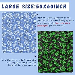 Glow in The Dark Dinosaur Blanket Gifts for Boys