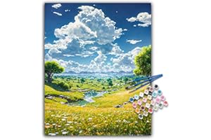 CAMOCIN Paint by Numbers Kit for Adults Beginner - Landscape Acrylic Adult Paint by Number Kits on Canvas, Scenery Watercolor Oil Number Painting for Adults, Perfect for Home Decor Gift 16"x20"