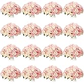 Jexine 240 Pcs Artificial Rose Flowers Bouquet Silk Realistic Flowers Bulk Centerpieces DIY Bride Fake Rose for Home Bridal Wedding Party Decorations(Pink and White)