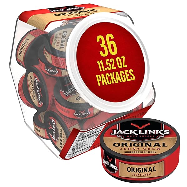 JACK LINK’S ORIGINAL BEEF JERKY CHEW – (36...