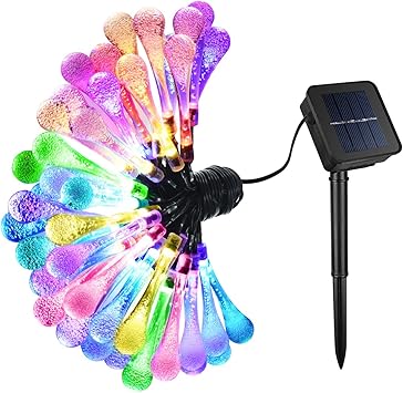 cadena de luces led 7m de navidad victsing 50 luces led en forma de lagrimas y de 8 luces distintos impermeable ip65 para navidad cumpleanos etc