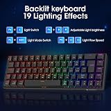 KOORUI 60% Mechanical Gaming Keyboard 69 Keys Blue Switch RGB Backlit view 3