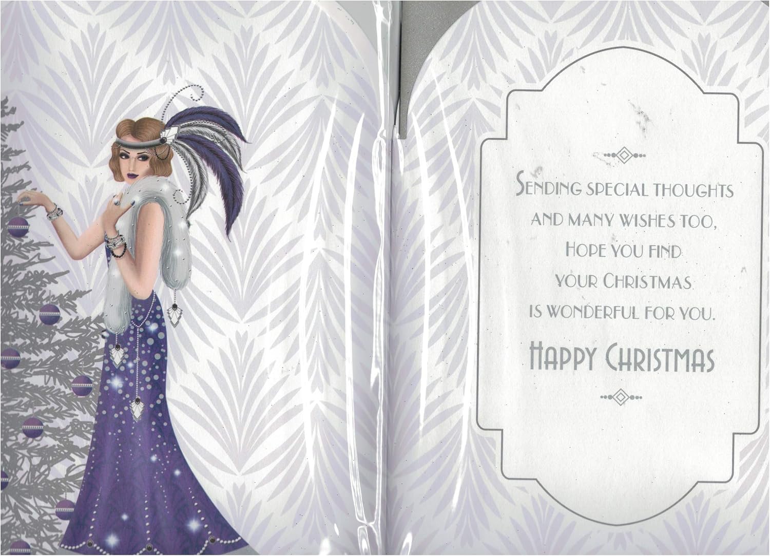 Special Daughter in Law Christmas Card***Art Deco Flapper Lady***Large 10 X 7 INCHES** - Image 3