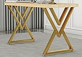 HEONITURE Table Legs 28 inch Gold,Metal Modern Desk