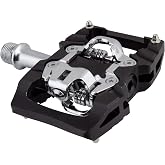 Origin8 Everland Adventure Double Clipless Pedals, Black/Silver, 9/16" | Black/Silver