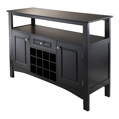 Winsome Jasper Buffet, Black – Stylish Storage and Display