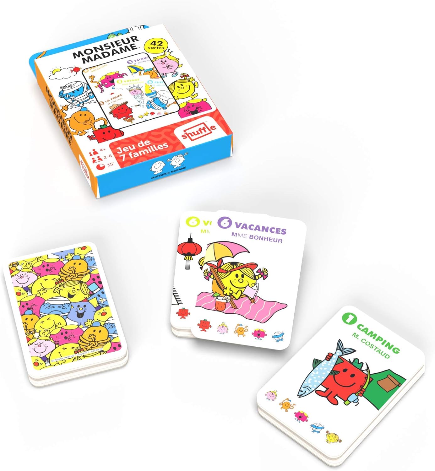 Shuffle Mr. Men 7 Families Mr Men 108602898 Card Game, Multicolor, 92mm x 145mm x 20mm - Image 5