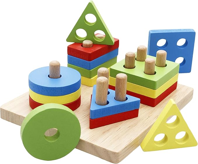 geometric stacker toddler toy