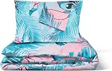 Jay Franco Disney Lilo & Stitch Floral 100% Cotton Double Duvet Cover Set view 5