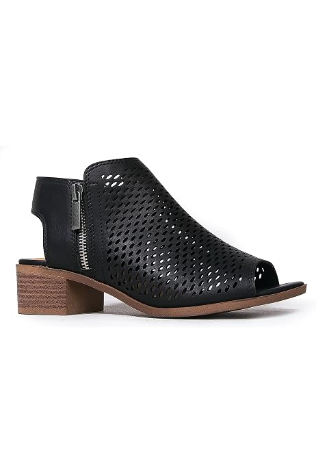 Women Low Heel Ankle Booties 