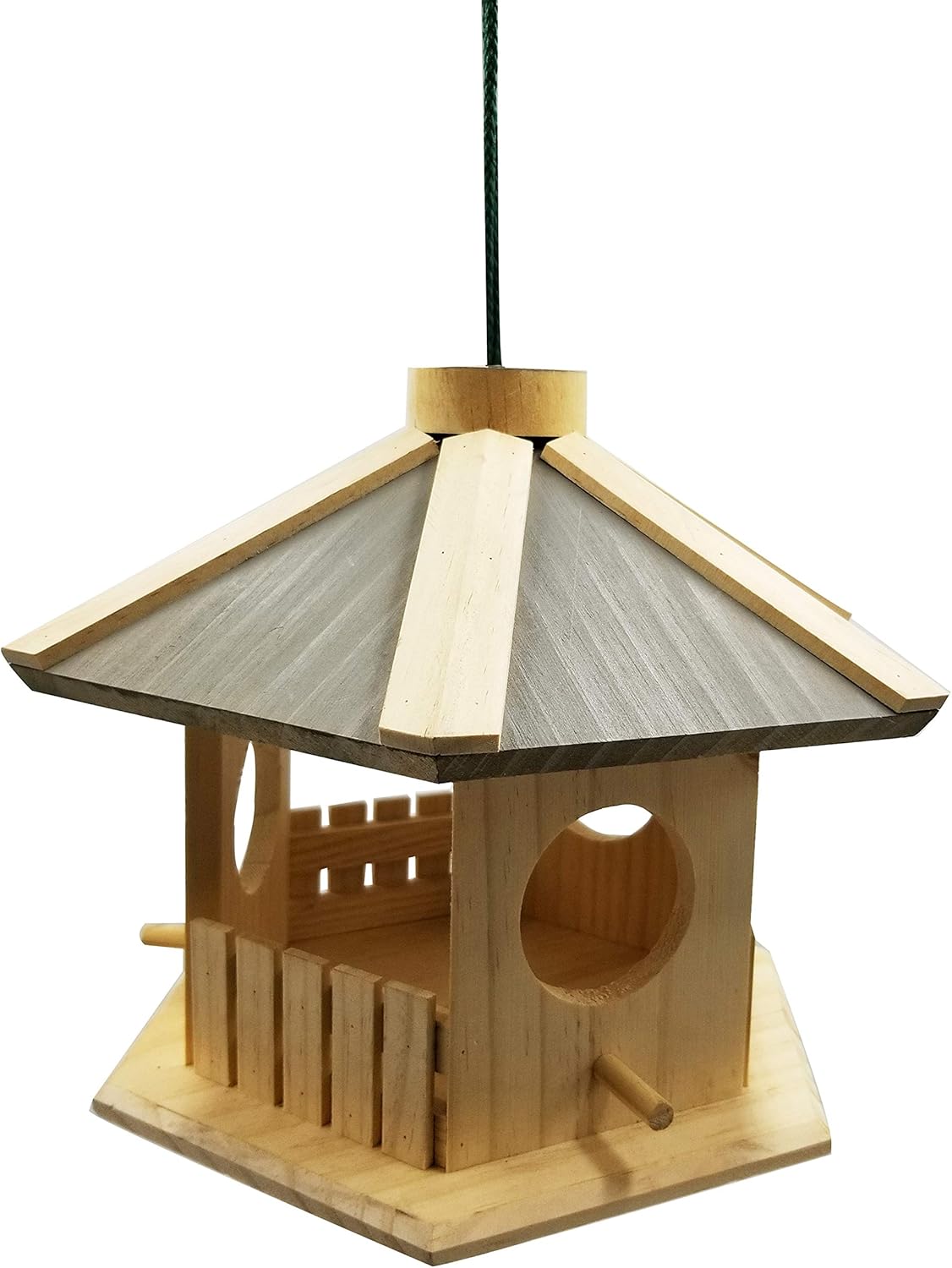 Dehner Natura Wildvogel-Futterhaus Dakota, ca. 30 x 26 x 22 cm, Kiefernholz, natur