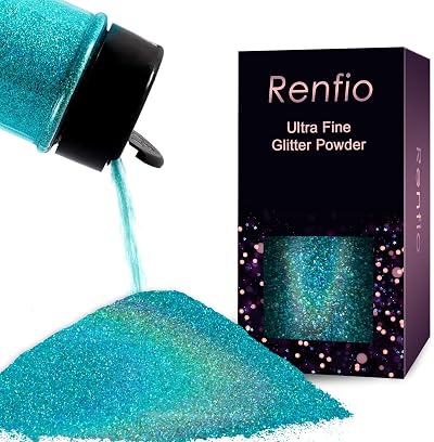 Renfio Holographic Glitter Powder 60g Blue Ultra Fine Resin Flakes 1/128"