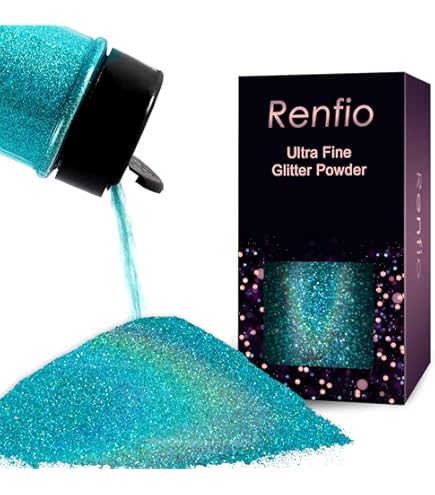 Ceya Glitter Olografico Ultra Fino 100g (3.5oz) – Blu Reale Laser 0.2mm Per Resina, Slime, Unghie E Fai Da Te