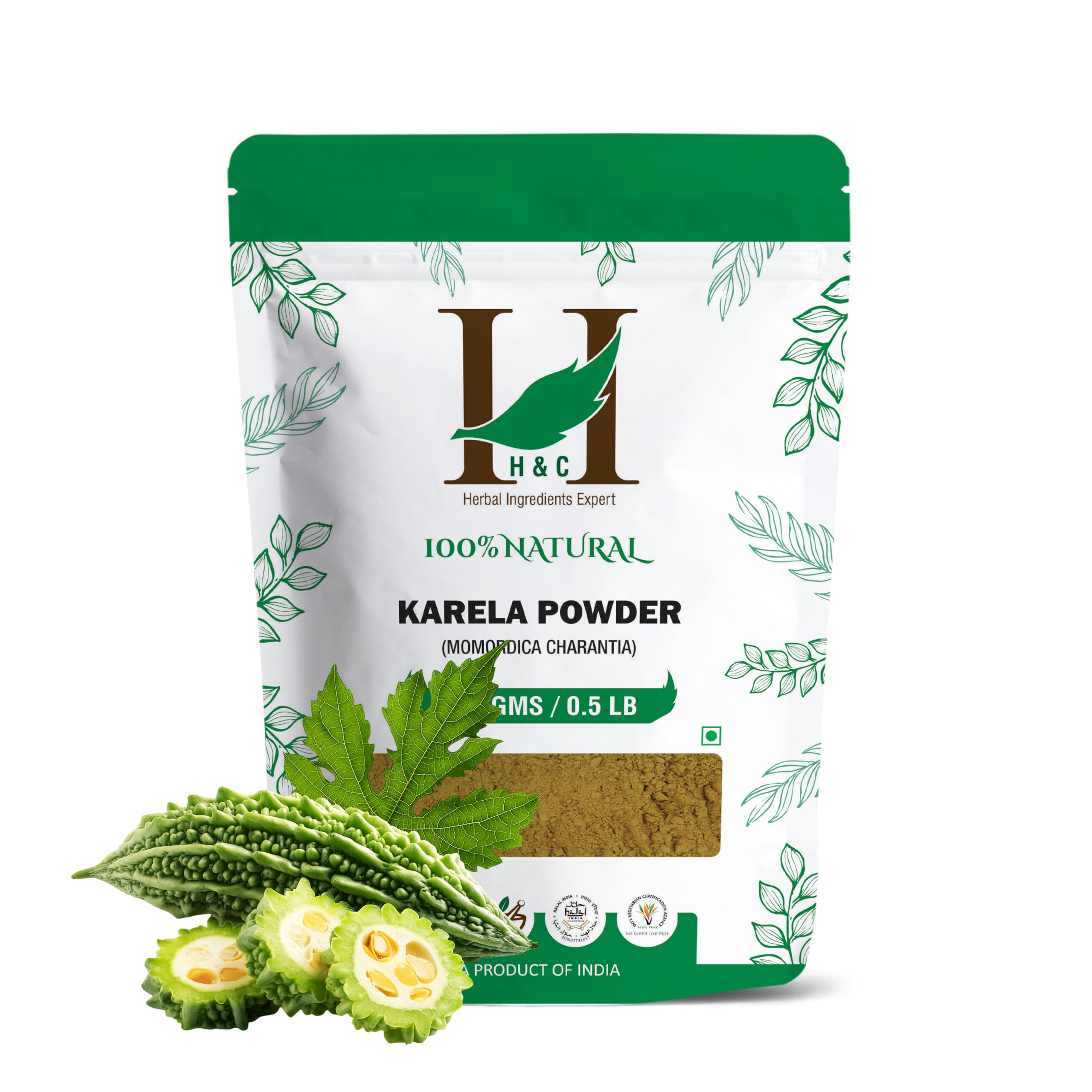 H&C Karela/Bitter Gourd Powder (Momordica charantia) 227g / 0.5 Lb | for Healthy Blood Sugar Levels | Metabolic Wellness