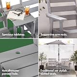 VonHaus Adirondack Love Seat 2 Seater Grey Jack & Jill Patio Set view 5