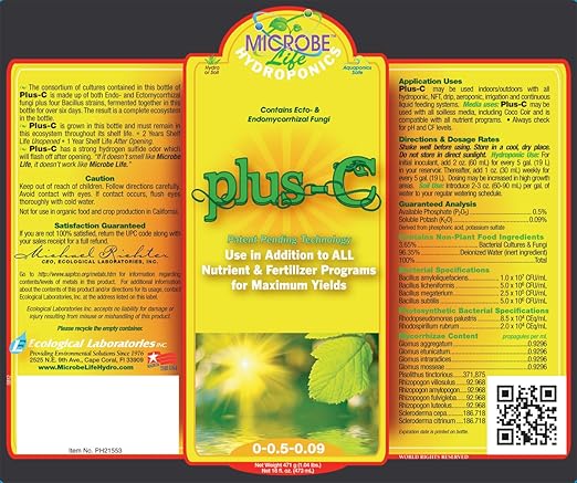 Amazon Com Microbe Life Plus C Gallon Ca Nm Label Home Kitchen