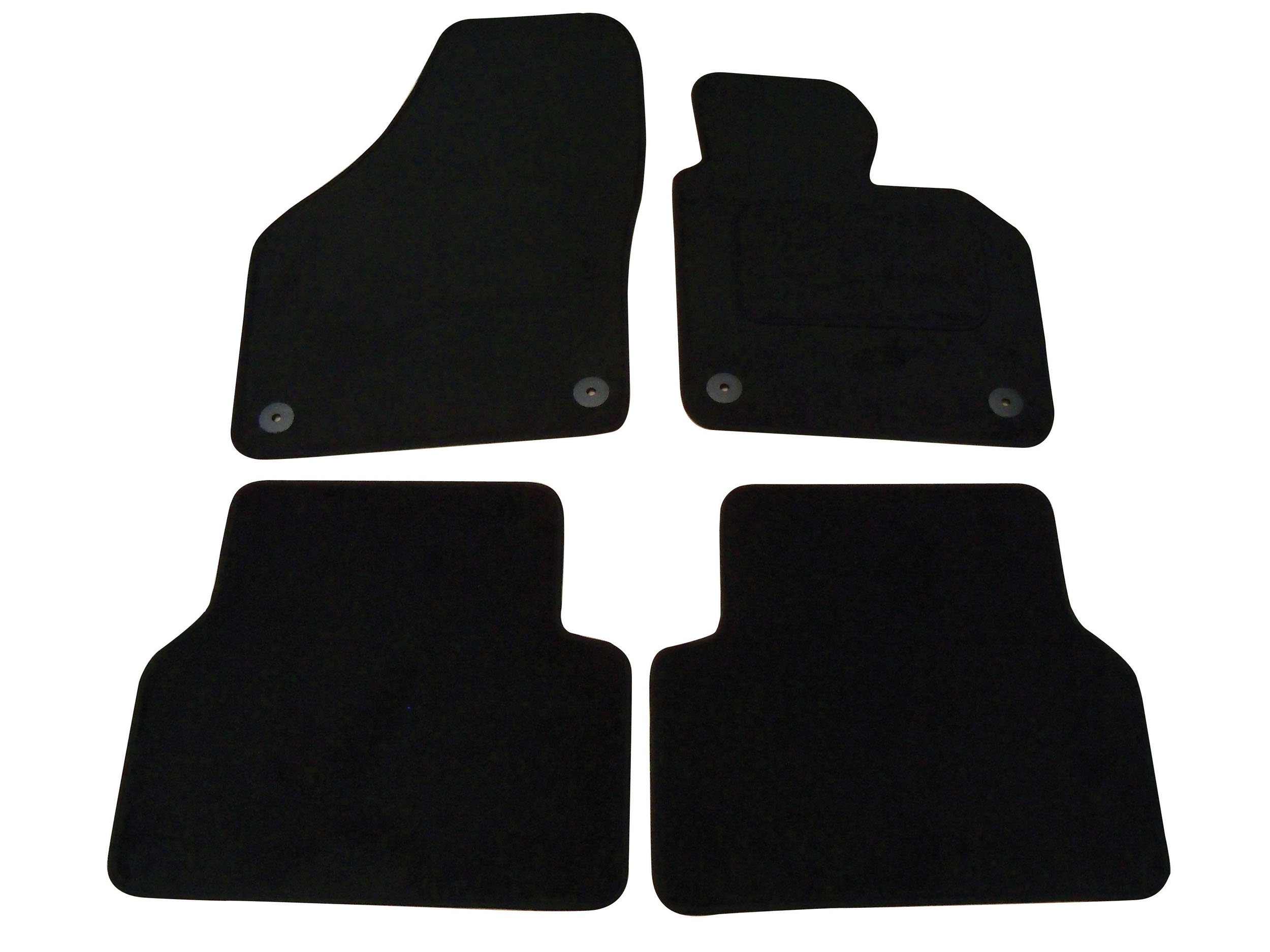 Sakura Car Mats for Volkswagen Tiguan Fits 2007 to 2011 Models - Black