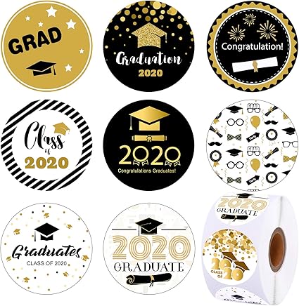 Amazon Elcoho 600枚 卒業式ステッカー 卒業パーティーラベル 自己粘着 卒業パーティーステッカー シール 卒業パーティーの記念品 シール ステッカー おもちゃ