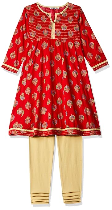 Girls' A Line Regular Fit Salwar Suit Set