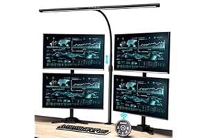 EYOCEAN Desk Lamp, 31.5" LED Desk Lamp for Home Office,Gesture Sensing Control Desk Light, Dimmable & Color Temperature, Eye-Caring Office Lamp, Brightest Architect Lamp for Screen/Workbench
