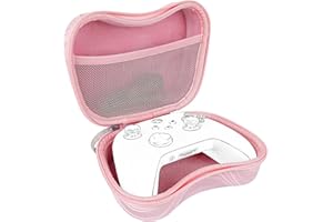 TOCCOOL Hard Travel Controller Case Compatible with Xbox One, Xbox Series X/S, Nintendo Switch Pro Wireless Controller, Portable Bag for Game Accessories (Pink)
