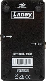 Laney Black Country Customs Steelpark Boutique Effect Pedal Boost view 5