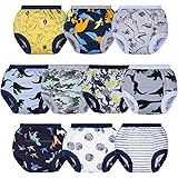 BIG ELEPHANT Toddler Potty Training Pants- 100% Cotton Unisex Baby Pee Underpants 10-pack, 12M-4T