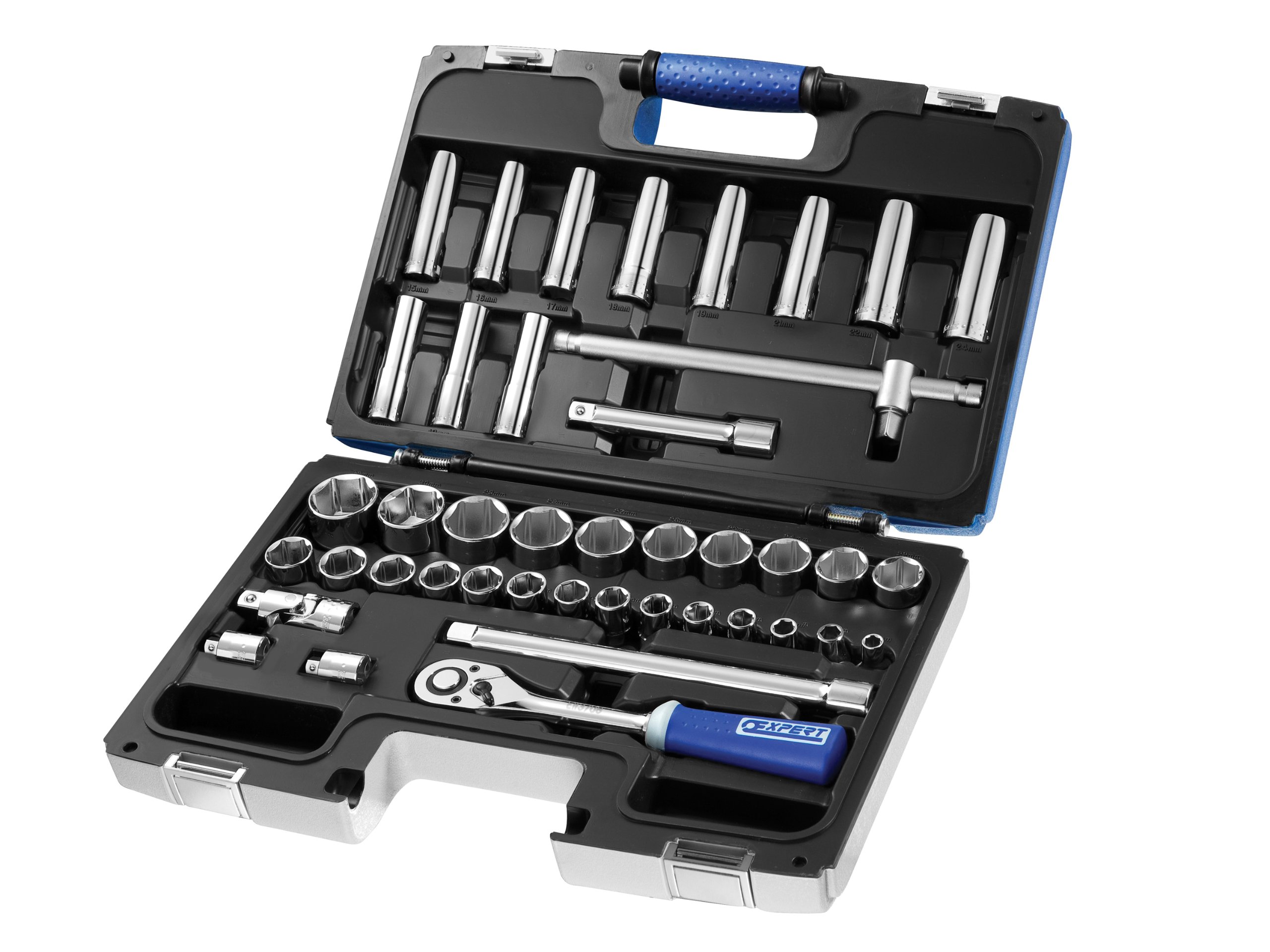 Britool E032908B Socket Set Metric Drive, 1/2", 42 Pcs