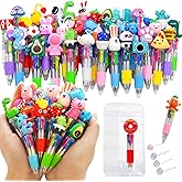 TOEMUR 100 PCS Multicolor Pen Set – 50 Cute Pens Bulk with 50 Pen Bags, Fun Pens for Party Favors, Christmas, Birthday, Kawaii Stationery for Student Prizes, Gifts Bulk for friends