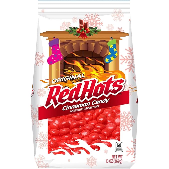 Holiday Original Red Hots Cinnamon Candy, 13 Ounce Bag ( 2