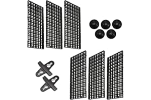 CADUFUELLY Fish Tank Divider Spliceable Fish Tank Aquarium Bottom Filter Grid Bottom Filter Plate Screen partition Grid Plate-6 * Black 30 * 15cm+8 Black Suction Cups