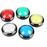 EG STARTS 5X New 60mm Dome Shaped LED Illuminated Push Buttons for Arcade Coin Buttons Machine Operated Games DC 12V