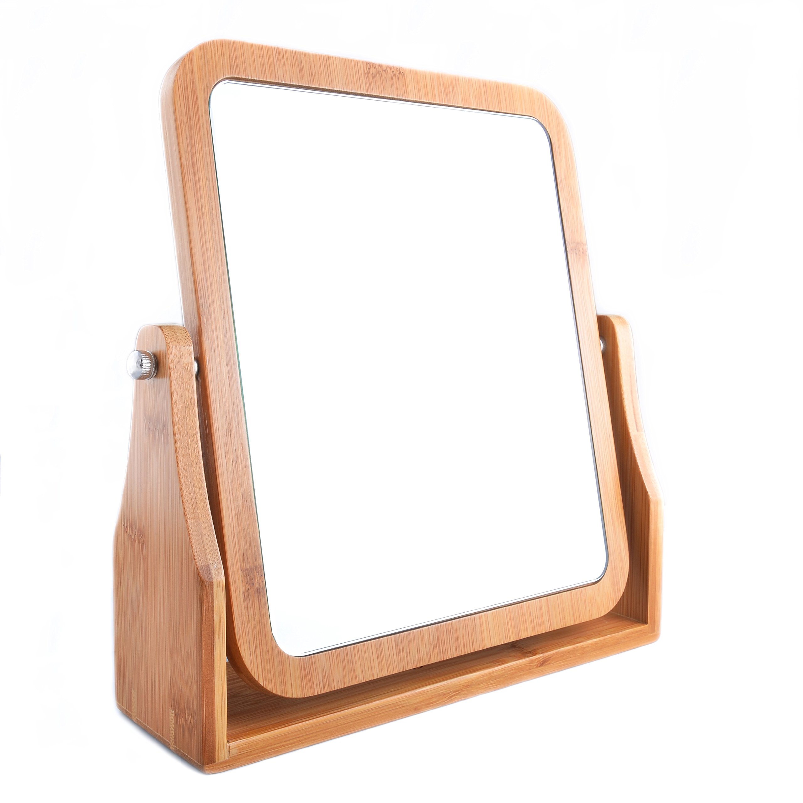 Buy REFINE Bamboo Vanity Mirror, 360 Swivel, DualSided 1x/3x