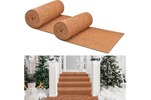 ZeeDix 2 Pack 16 x 80 x 0.28inches Thickened No-Slip Ice and Snow Carpet Mats- Natural Coconut Fiber Carpet for Garden, Front Door, Stairs, Porch Outdoor Safer Walking