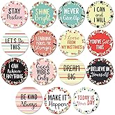 S&amp;O 30 Growth Mindset Confetti Positive Sayings Accents | Motivational Wall Art Inspirational Quote Cards with Matching Pastel Colors for Classroom Decorations, Office, Nursery (7-Inch)