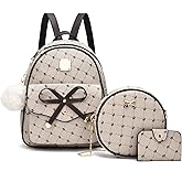 I IHAYNER Girls Bowknot 3-Pieces Fahsion Leather Backpack Backpack Purse for Women Rucksack for Ladies Shoulder Bag | Backpack Purse, Rucksack, for Ladies, Shoulder Bag, Backpack Purse, Rucksack