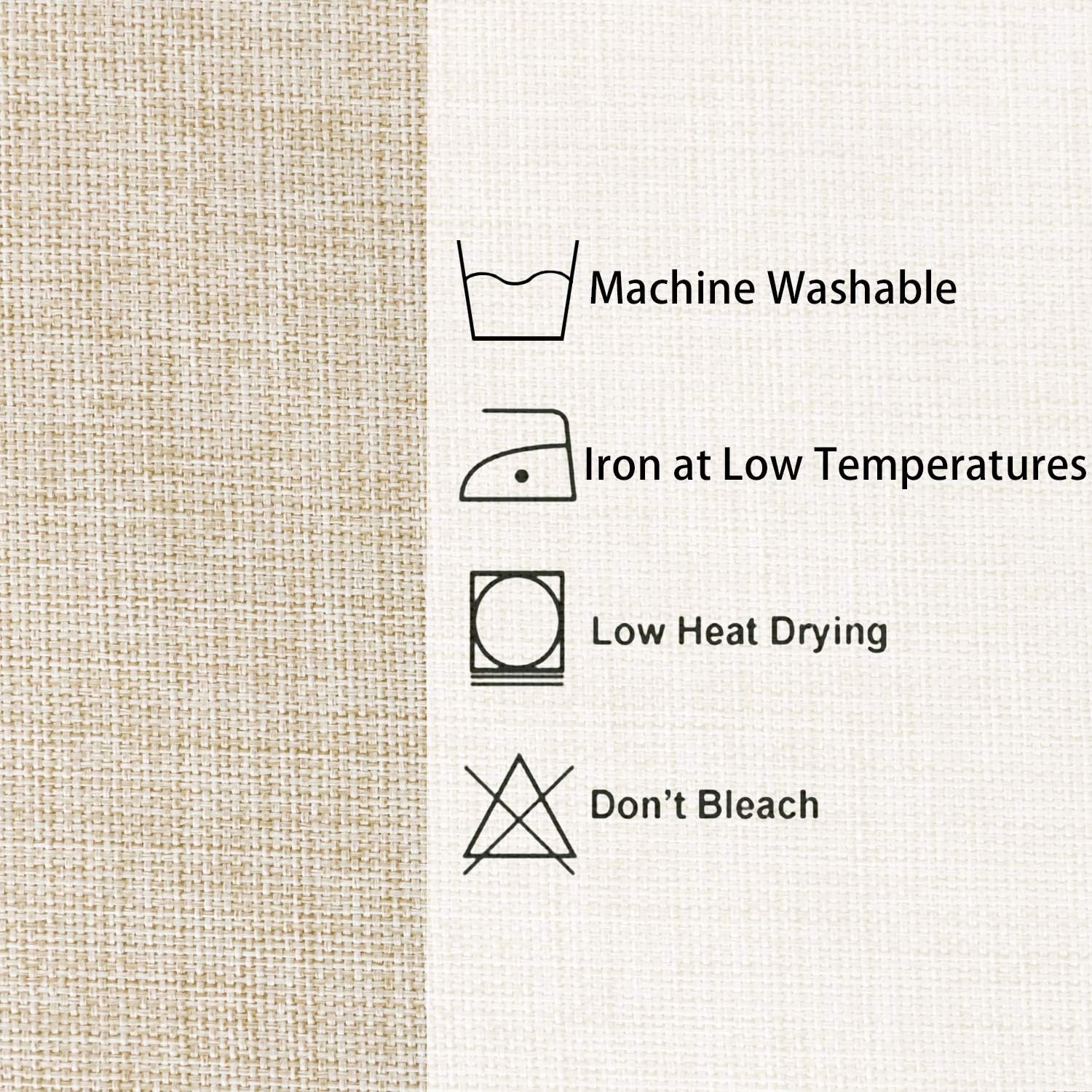 Hiasan Faux Linen Rectangle Tablecloth - Waterproof Wrinkle and Stain Resistant Washable Table Cloth for Kitchen Dining Room Holiday Dinner, Beige, 54 x 80 Inch: Furniture & Decor