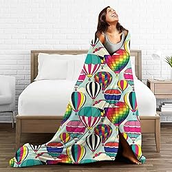 Hot Air Balloons Blanket Flannel Throw Bed Blankets