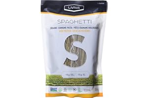 LIVIVA Organic Edamame Spaghetti, Plant-Based Protein Pasta High in Fibre, Non-GMO, Gluten Free and Keto Certified, 200g