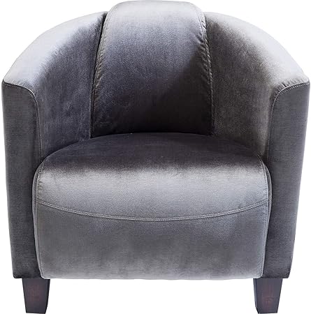 Kare Design Fauteuil Cigar Lounge Velours Gris Amazonfr