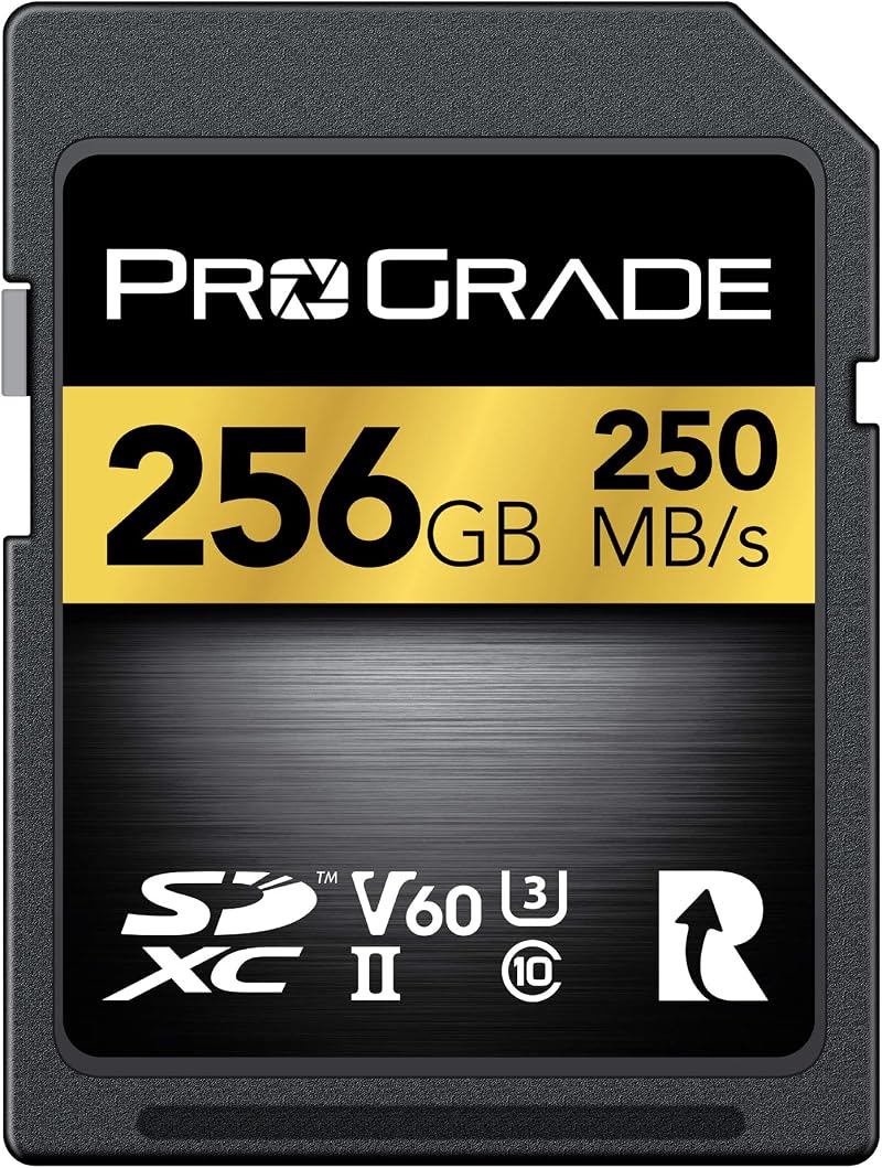 ProGrade Digital 256GB UHS-II SD Card V60 130MB/s Write 250MB/s Read